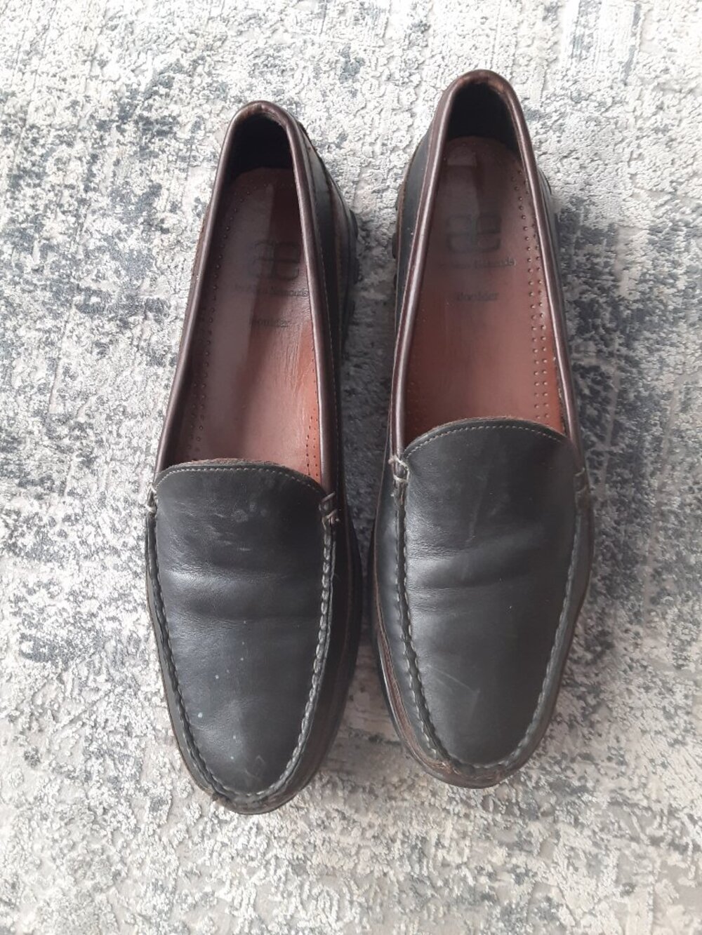 Mens Allen Edmonds Boulder black leather driving loafers, size 13